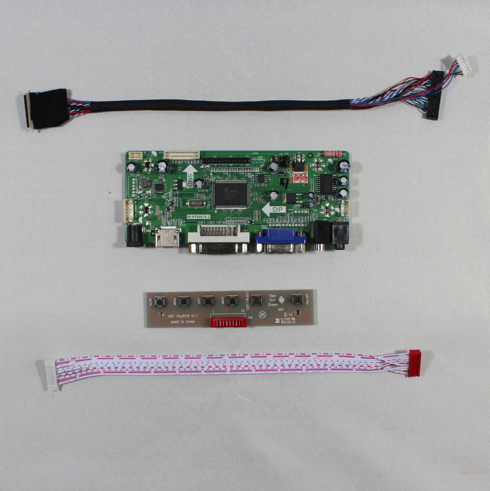 M.NT68676.2A HDMI+DVI+VGA+AUDIO LCD Controller Board Kit work wi